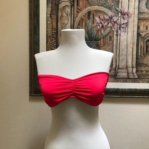 VICTORIA'S SECRET Malta Bandeau Bikini Top Neon Pink Women’s Size M